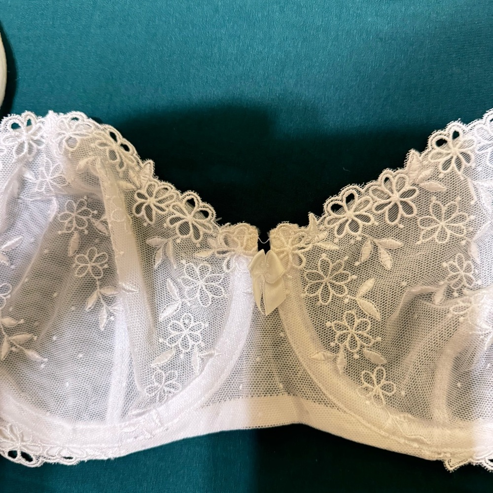 Elegant White Lace Bra